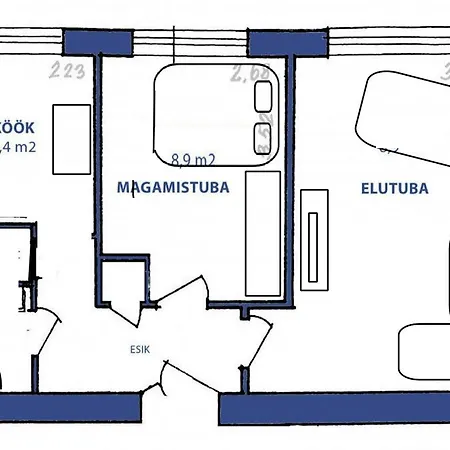 Mai 25-11, 2 Rooms, Free Parking * Пярну