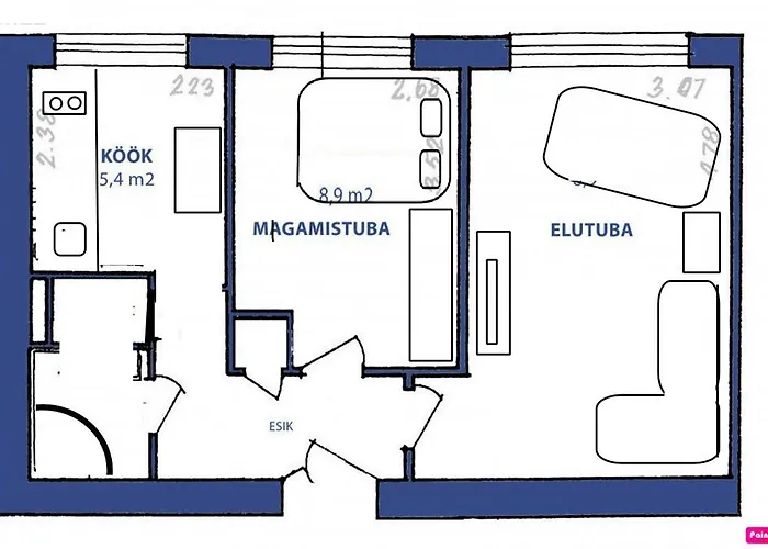 Mai 25-11, 2 Rooms, Free Parking * Pärnu